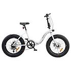 Teklio bicicletta cr3wt ruote 20'' pieghevole freni a disco telaio alluminio bianco