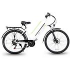 Emg bicicletta e-bike queen 28p 28'' 13ah 80km batteria integrata bianca