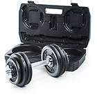 Gymstick adjustable dumbbell set 15 kg manubrio peso black