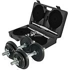 Gymstick adjustable dumbbell set 20 kg manubrio peso black