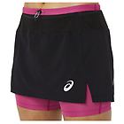 Asics fujitrail skort gonna trail running donna black/pink m