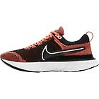 Nike react infinity run flyknit 2 scarpe running neutre donna orange/black 9 us