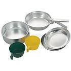 Meru alu cooking set set stoviglie alu/green/yellow