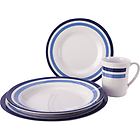 Meru melamin tableware 16pcs set stoviglie blue