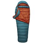 Rab ascent 500 sacco a pelo in piuma donna blue/orange left