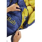 Rab neutrino 600 sacco a pelo in piuma blue/yellow