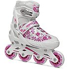 Roces compy 8.0 girl pattini inline bambina white/pink 4-7 uk (38-41 )