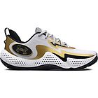 Underarmour under armour spawn 5 scarpe da bakset white/black/gold 10,5 man / 12 wms us