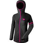 Dynafit vertical wind giacca trail running con cappuccio donna black/pink i40 d34