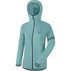 Dynafit vertical wind giacca trail running con cappuccio donna light blue/dark blue i40 d34