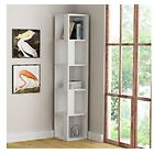 Relax E Design mobile angolare libreria 5 ripiani bianca , antracite, grigio, bordeaux 31,4x31,4xh.158,9 (bianco co