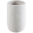 Cipa cipã¬ bicchiere porta spazzolini da appoggio white leaves in ceramica decoro foglia a ril