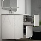 Bh Fitness bh mobile bagno sospeso moderno 120 cm con cassettoni, specchio e applique led.