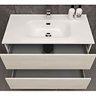 Arcdesign Selection mobile per bagno sospeso 90 cm con colonna e specchio bianco larice