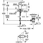 Grohe bauedge miscelatore cromo per bidet con piletta di scarico 23331000