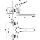 Piralla lavello a muro per cucina o lavanderia ariel in ottone cromato 0re00062a16