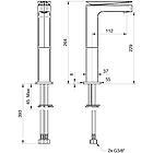 Jacuzzi miscelatore lavabo tipo alto rubinetteria beam per piletta click clack