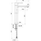 Jacuzzi miscelatore lavabo tipo alto rubinetteria eolo ottone cromato per piletta clic clac 0e000493ja00