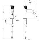 Jacuzzi miscelatore rubinetto bidet rubinetteria illumina per piletta click clack