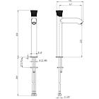 Jacuzzi miscelatore lavabo alto illumina di rubinetteria per piletta click clack