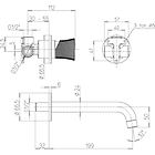 Jacuzzi miscelatore rubinetto lavabo a muro illumina di rubinetteria per piletta click clack