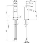 Jacuzzi miscelatore lavabo rubinetteria ray ottone cromato