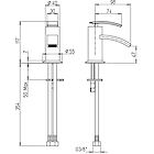 Jacuzzi miscelatore bidet rubinetteria ray ottone cromato per piletta click clack