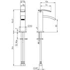 Jacuzzi miscelatore lavabo rubinetteria glint per piletta click clack