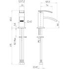 Jacuzzi miscelatore bidet rubinetteria glint per piletta click clack