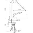 Jacuzzi miscelatore bidet rubinetteria lumos per piletta click clack