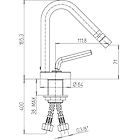 Jacuzzi miscelatore bidet rubinetteria nero opaco serie lumos per piletta click clack