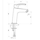 Jacuzzi miscelatore lavabo medio lucente rubinetteria ottone cromato per piletta clik clak