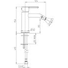 Jacuzzi miscelatore bidet rubinetteria sunset ottone cromato per piletta click clack 0su00092ja01