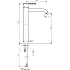 Jacuzzi miscelatore lavabo alto rubinetteria sunset per piletta click clack