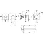 Jacuzzi rubinetto miscelatore lavabo a muro tank di rubinetteria 0tn00497ja00