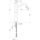 Jacuzzi miscelatore lavabo alto tosca di rubinetteria per piletta click clack