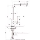 Jacuzzi miscelatore per cucina sunset rubinetteria con doccino estraibile