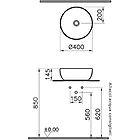 Vitra lavabo da appoggio outline round tondo 40 cm 5992b403-0016