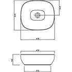 Vitra lavabo da appoggio quadrato outline square di sanitari in ceramica bianca 5994b403-0016