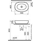 Vitra lavabo da appoggio ovale 60 cm bianco lucido 5995b403-0016