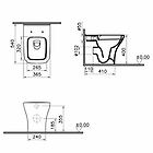 Vitra wc rimless filo muro sanitari mia square