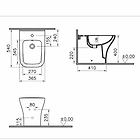 Vitra sanitari bidet mia square filo muro a terra