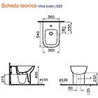 Vitra bidet s20 a terra filo muro