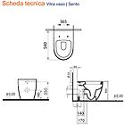 Vitra coppia di sanitari sento filo muro con scarico traslato