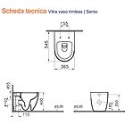 Vitra wc sento a terra rimless finitura tortora opaco