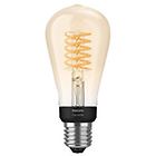 Philips lampadina led hue white filament st64, lampadina led smart, bluetooth, attacco e27