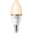 Philips lampadina led oliva c37, e14, luce bianca regolabile, plastica, wi-fi + bluetooth