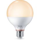 Philips lampadina led globo g95 e27, lampadina intelligente, bianco