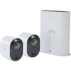 Arlo ultra 2 security system kit gateway + 2 videocamere bianco-  vms5240-200eus