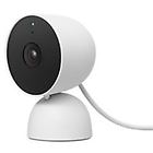 Google telecamera di videosorveglianza nest cam con cavo bianco
